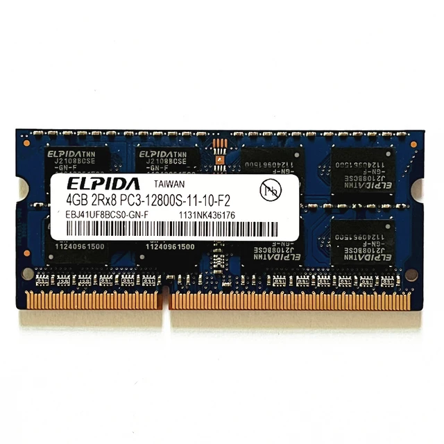 ELPIDA RAMs 4GB 1.5V SODIMM 204PIN 2Rx8 PC3-12800S-11-10-F3/
