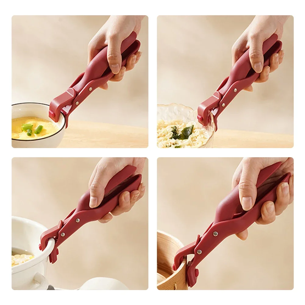 Hot Plate Gripper Anti-Scalding Bowl Holder Bowl Dish Clip for Moving Hot Plate Bowls Pizza Pan for Kitchen Home Restaurant