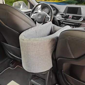 Asiento plegable e impermeable para mascotas en el coche, asiento de seguridad con correas ajustables y bolsa de transporte.
