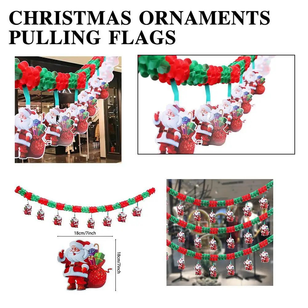 2024 Babbo Natale Appeso Bandiera Stamina Segno Buon Natale Decorazioni Per La Casa Natale Calzini Regali Ornamento Di Natale