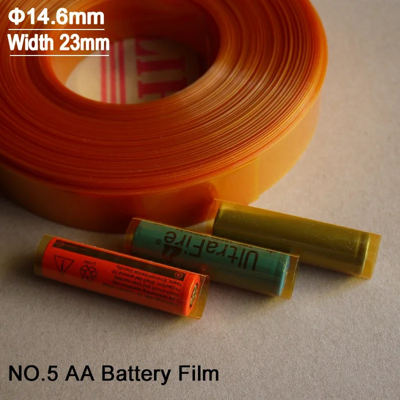 

100/200/500pcs AA Battery PVC Heat Shrink Tube Width 23mm Length 53mm Insulated Film Wrap Protect Case Pack Wire Cable Sleeve