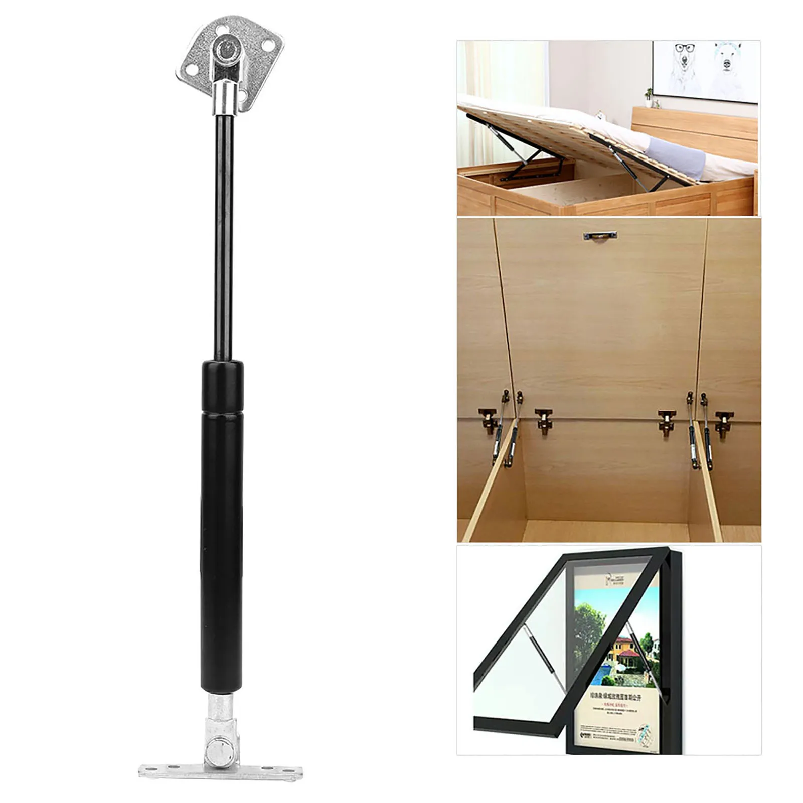 Window Wind Support Heavy Duty Gas Spring Hydraulic Rod Gas Spring Central Distance 290mm Stroke 100mm 100/300/500N