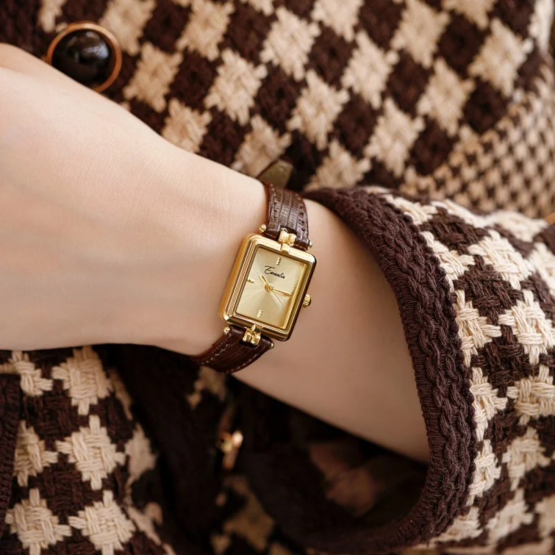 Watch Women's Elegant Women's Retro Special Interest Light Luxury Women's Small Square Wat
