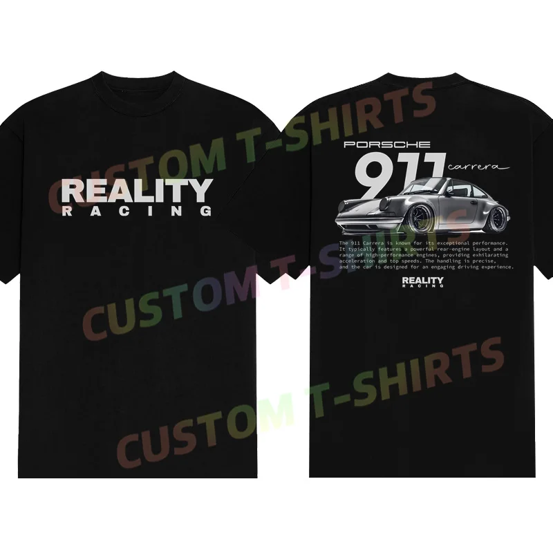 

2024 Hot Sale Summer 100% Cotton Black 911 WB Carrera T Shirt Men Short Sleeves Cool Tee Hip Hop Streetwear Supercar T-shirt
