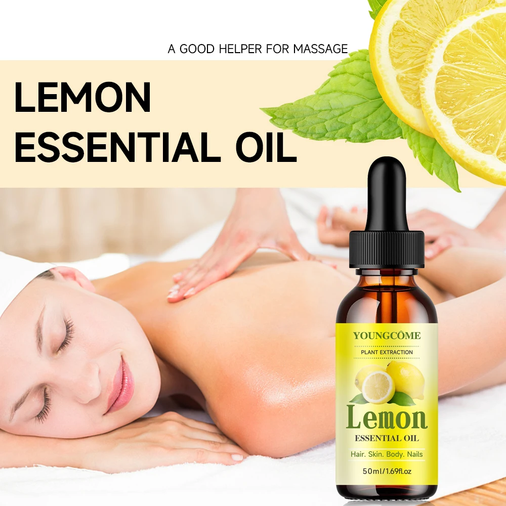 Natural lemon essential oil,hair moisturizer/skin moisture supplement, suitable for face, hair,Anti-wrinkle Face essential oil 3