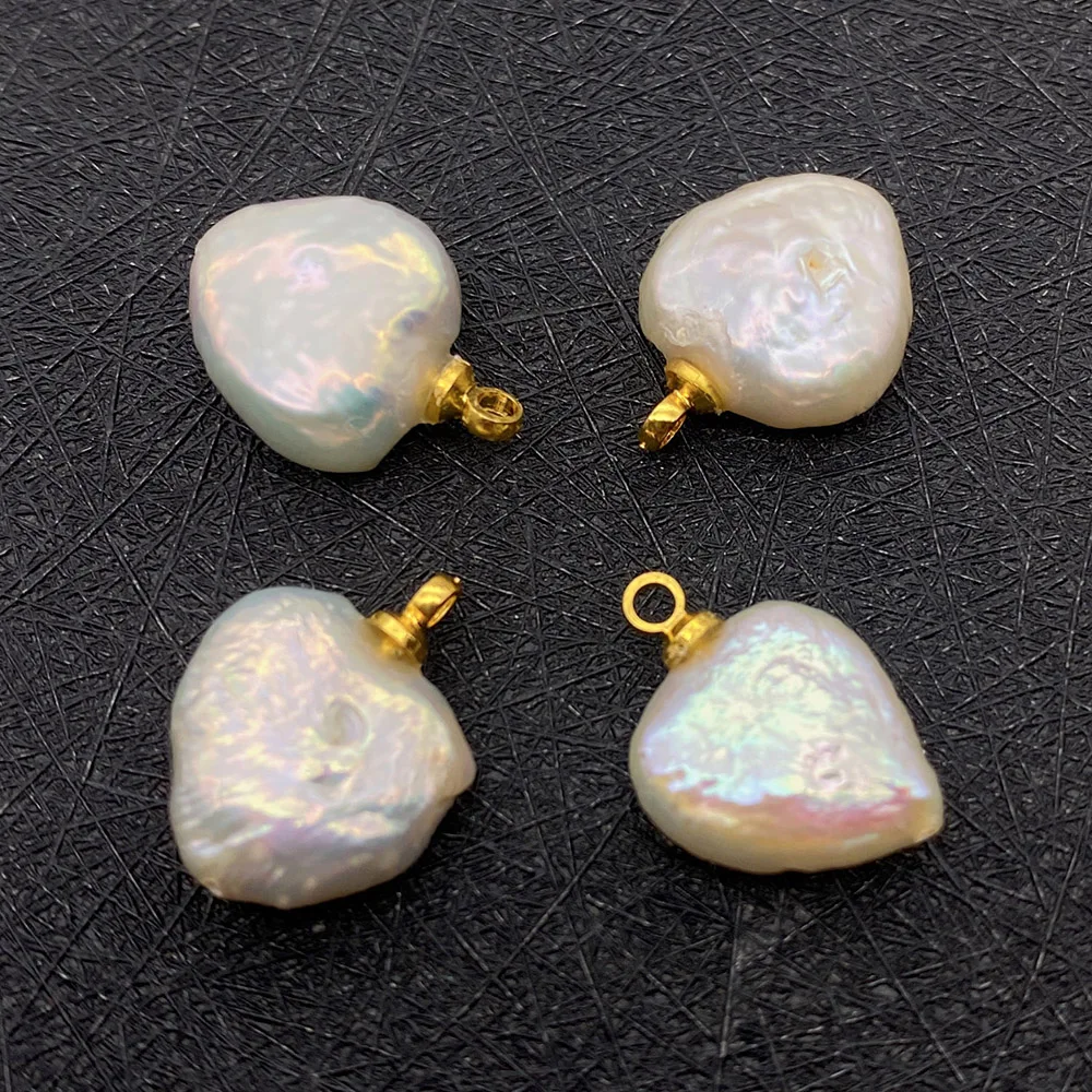 

Natural Freshwater Baroque Pearl Pendants Fashion Jewelry DIY Making Earrings Necklace Bracelets Love Heart Charms Accessories