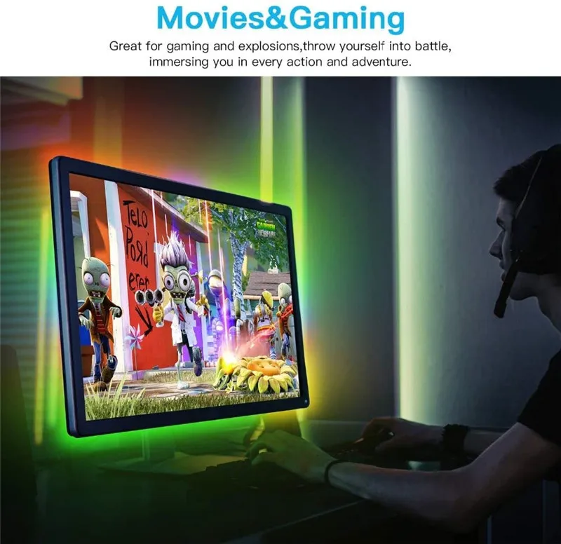  PC   Ʈ, RGBIC LED Ʈ, ǻ  ȭ, ÷ ȭ, Ʈ  , ֺ , 1-5M