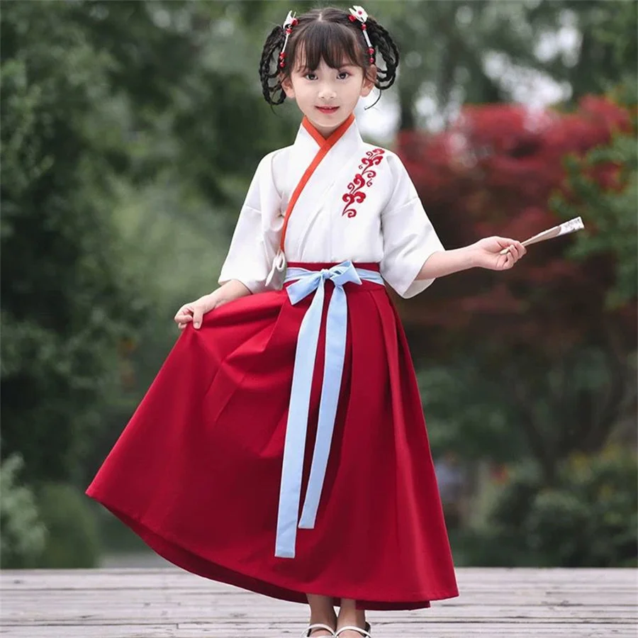 

New Arrival Children's Hanfu Tang Costume Scholar Three-Character Classic Performance Outfit for Boys and Girls