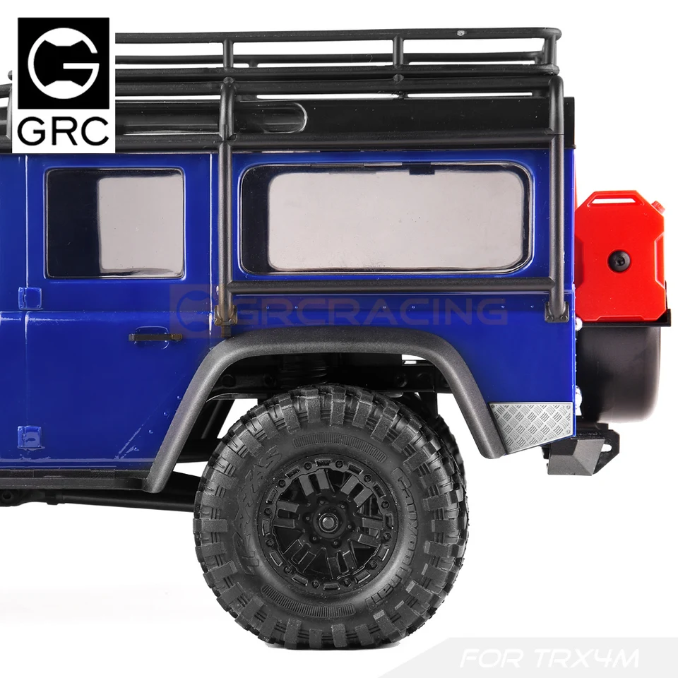 Ezweiji RC Crawler Car dakdecoratie 12-in-1 tankopbergdoos, bagagenet, schep, voor Traxxas Desert Racer Slash Axial 1/18 TRX4M 1/24 SCX24 RC Crawler Car Truck imperiaal (zwart groen