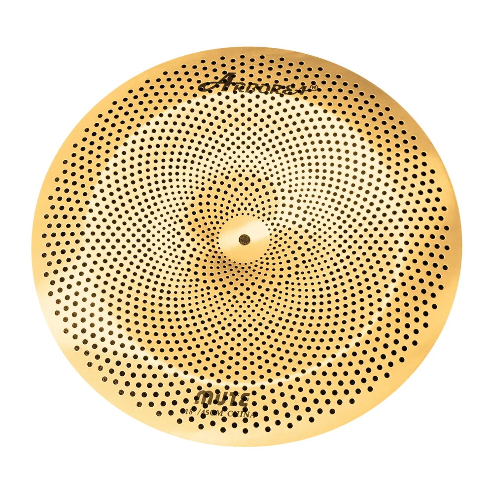 Golden Low Volume Cymbal 18 Inch China Cymbal for Drum Set Percusion Instrument Arborea