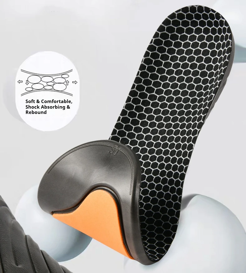 Schweißabsorbierende Graphen-Schuheinlagen für Damen und Herren, Stoßdämpfung, Fußgewölbestütze, orthopädische Einlagen für Plattfüße, Körbchenpolster – Detail 12