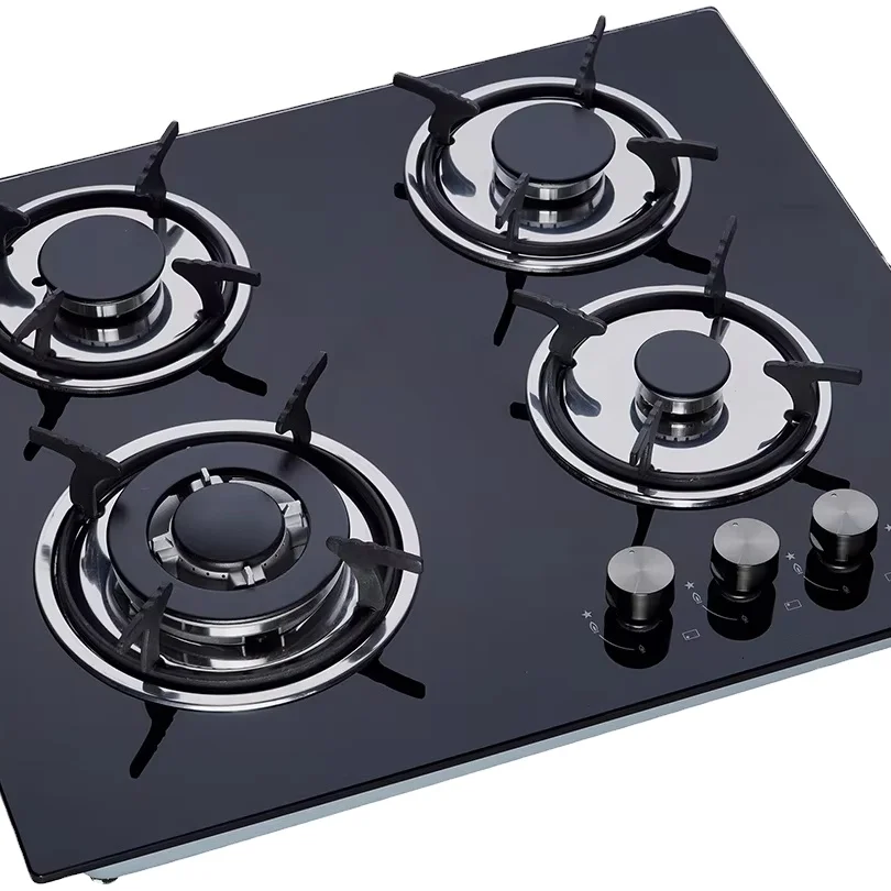 4-Burner Combination Gas/Electric Stove Built-In for Home Dormitory RV Outdoor Use Commercial Grade Factory Price 1