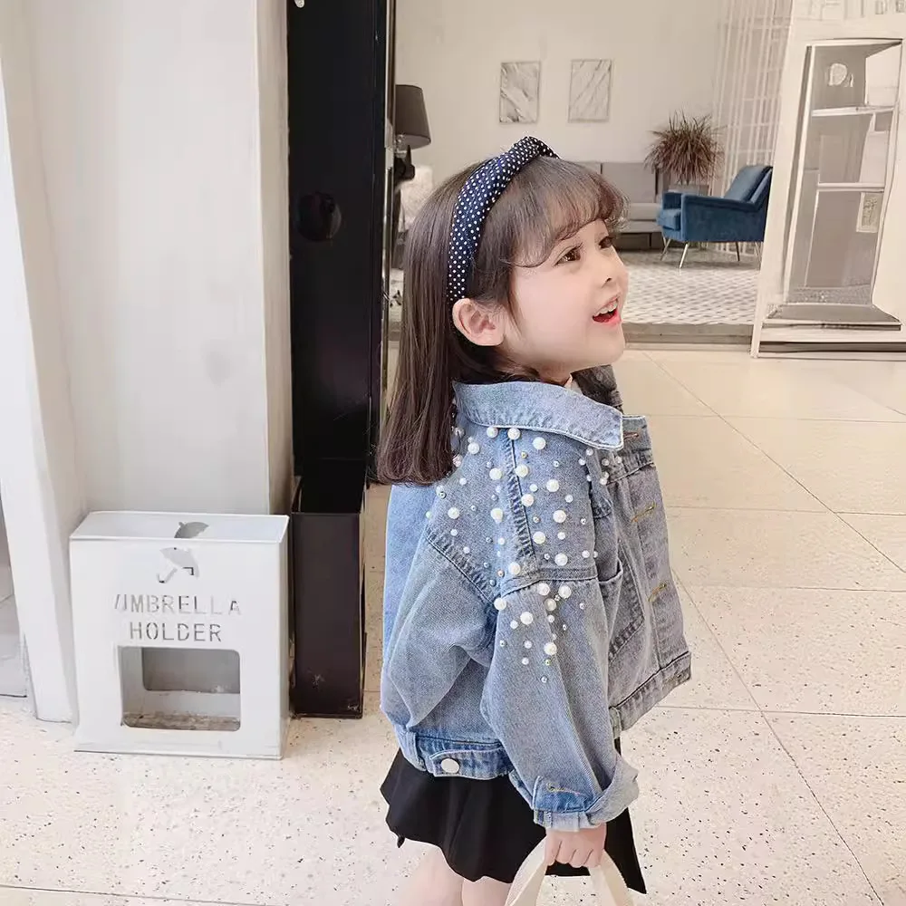 2025년 신상 봄가을 여아 청자켓 아동복 한국 패션 예쁜 아동 아우터 코트