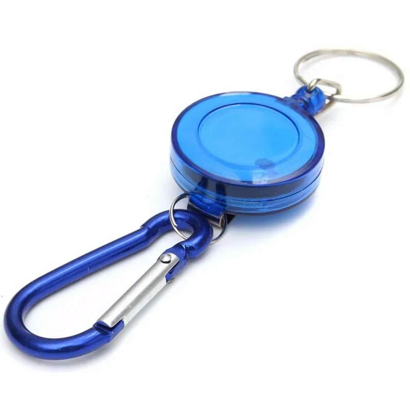 2024 1pc Retractable Pull Badge Reel ID Lanyard Name Tag Card Badge Holder  Reels ABS Plastic Key Ring Chain Clips