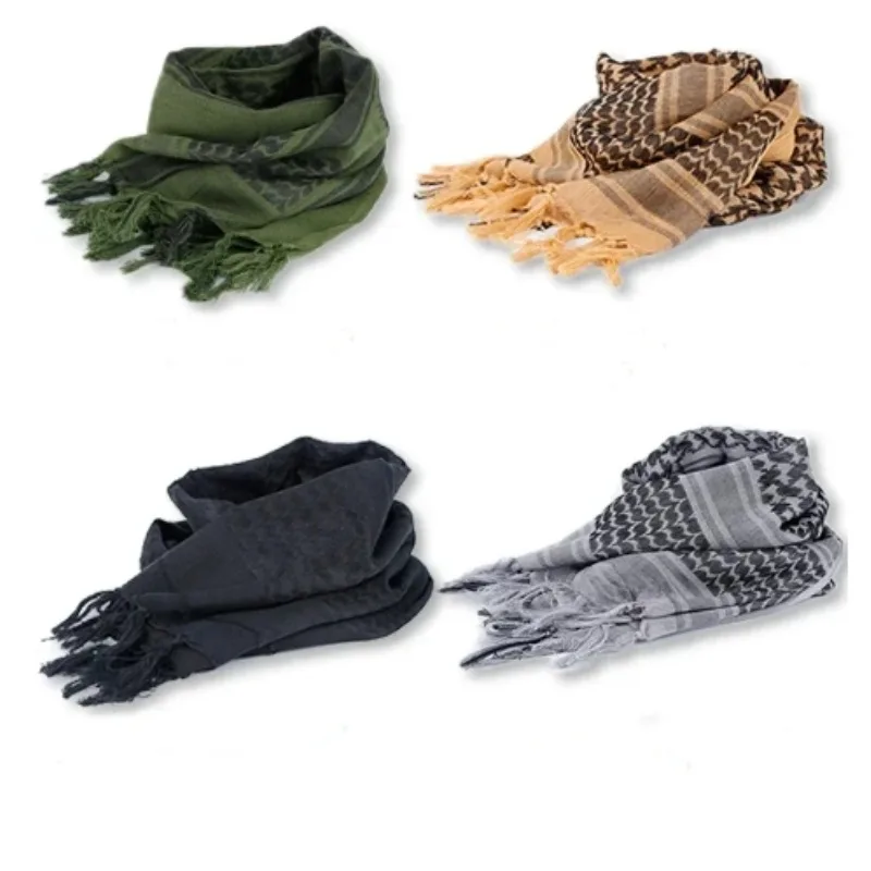 1PC Desert Head Neck Scarf Arab Wrap with Tassel for Outdoor Hiking Camping Cylcing Hunting Accessories Face Mask