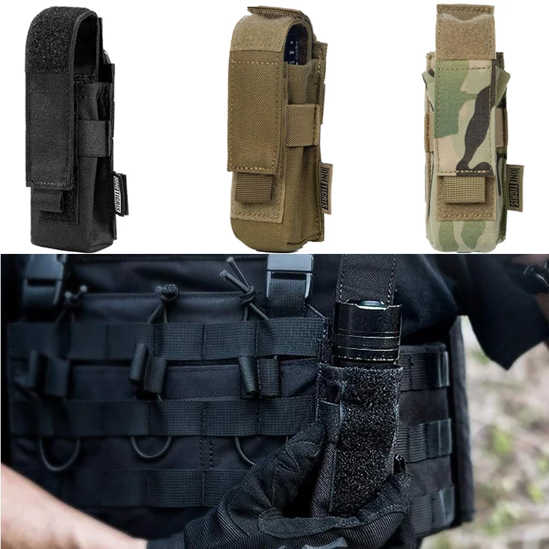 

Чехол для фонарика ONETIGRIS, тактический Чехол для фонарика из нейлона 1000D Cordura, держатель для ремня, аксессуары для охоты