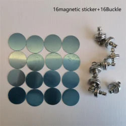 Sleek Metal Magnetic Curtain Hook - Effortless Wall-Mounted Installation - 17mm (8 pairs)