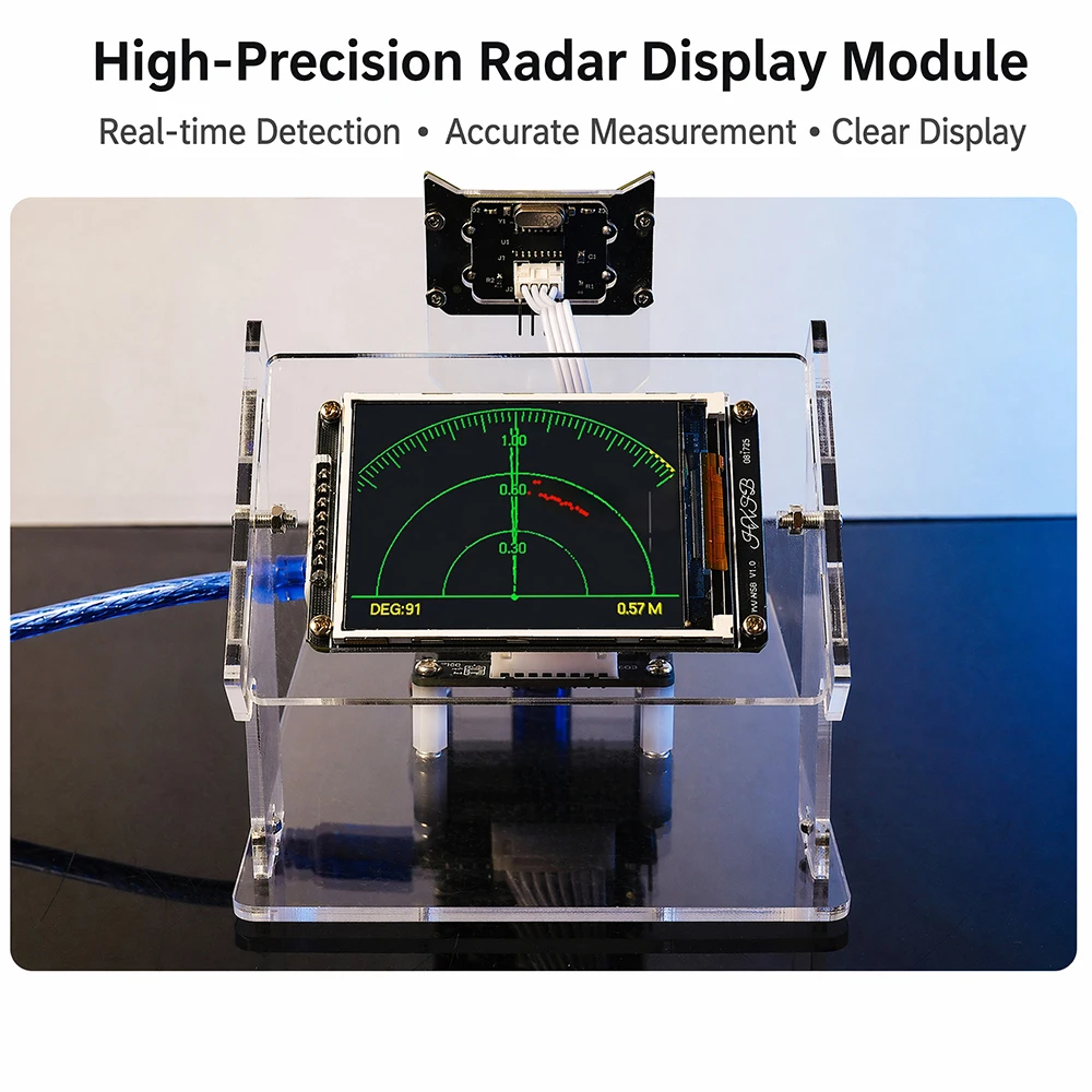 Kit Scanner Radar a Ultrasuoni Open Source Fai-da-te con Display LCD e Scansione in Tempo Reale per Progetti Maker e Apprendimento della Programmazione - immagine 3