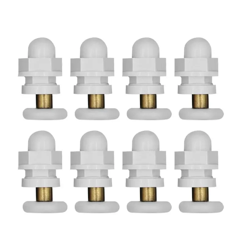 8 Pz/Lotto Cabine Doccia Cabine Puleggia Doccia Rullo/Corridori/Ruote/Pulegge Diameter19-27Mm Telaio In Metallo Distanza Foro 16-18Mm