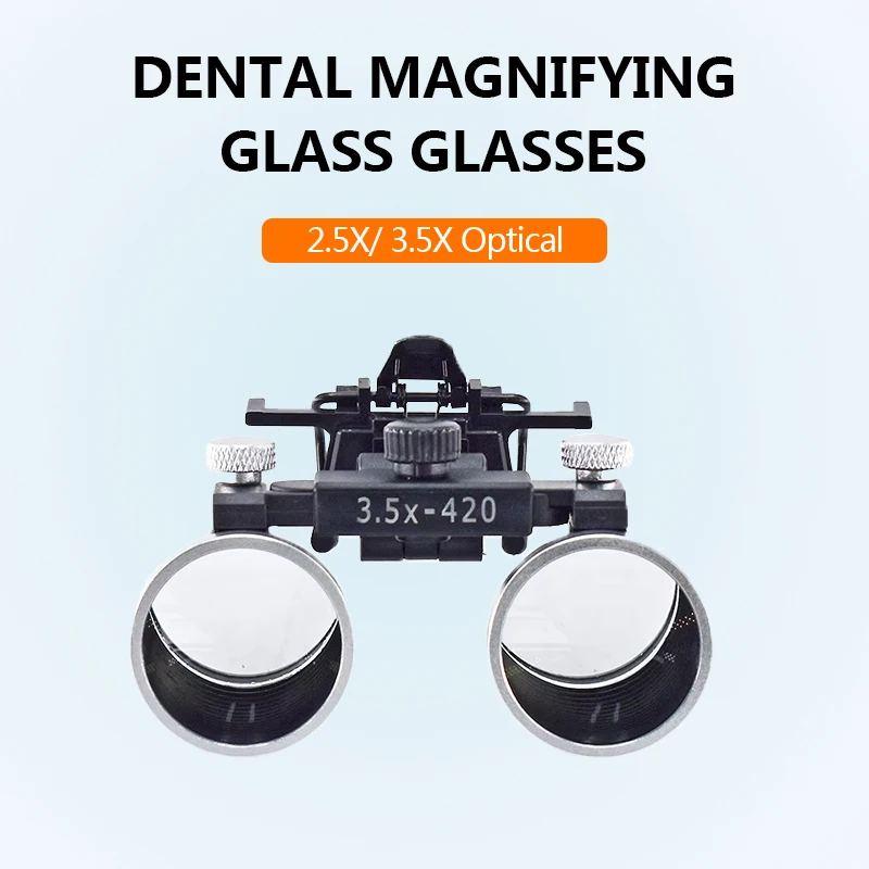 DEASIN Fernglas-Zahnlupen, 2,5 x 3,5 x optische Linse mit Clip, verstellbare Lupe für medizinische orale HNO-Chirurgie, Lupa