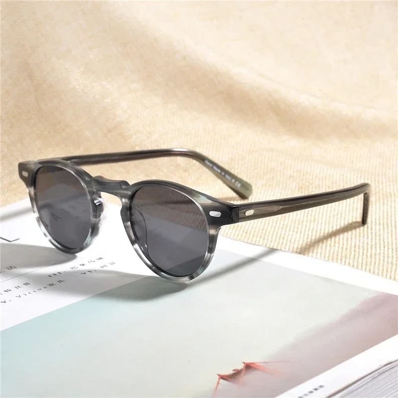 Gregory Peck Brand Designer Men Women Sunglasses Vintage Polarized Sunglasses OV5186 Retro Sun glasses oculos de sol OV 5186 5