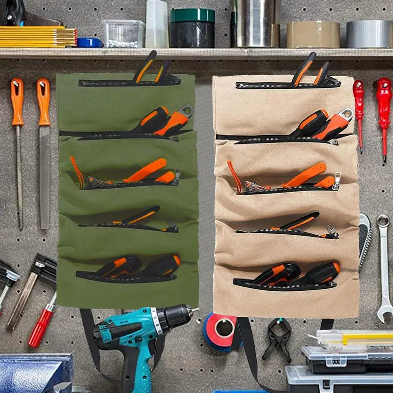 

Сумка для инструментов, многофункциональный тканевый Органайзер с 5 карманами на молнии