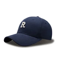 R Letter Baseball Cap Men Women Cotton Large Size Hat for Big Head 65-70cm 60-65cm 56-60CM 1