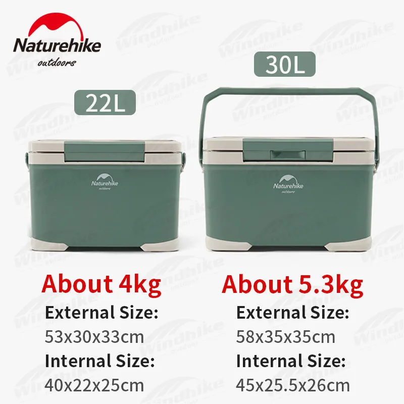 

Naturehike PP 22L/30L Camping Cooler Box Outdoor Picnic Portable Food Keep Fresh Box High-Capacity 18-36H Keep Cold Fishing Box