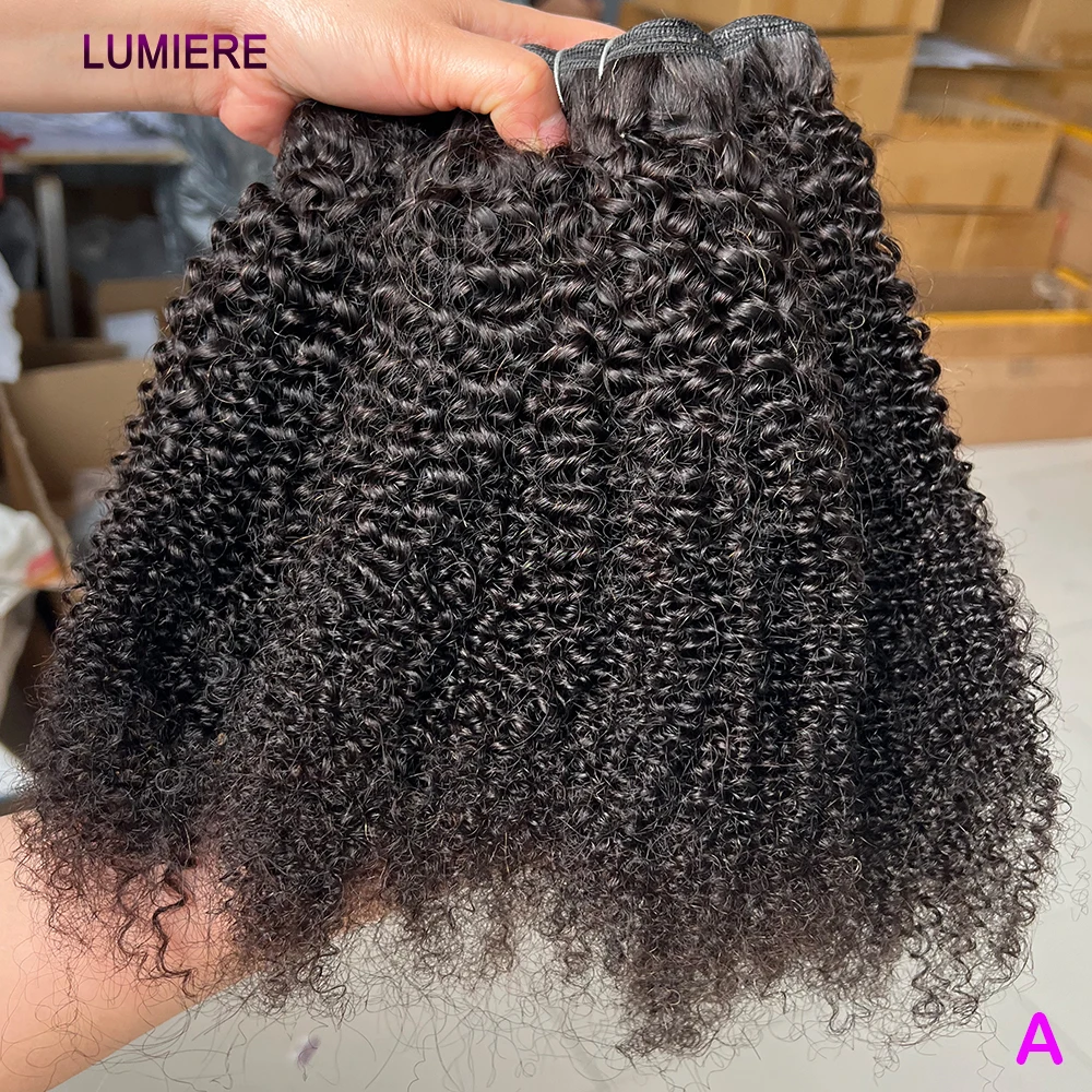 Afro Kinky Deep Water Curly Wave Brazilian Human Hair Weave Bundles 3/4 Bundles Deal Top Quality Human Hair Extensions Wholeasle 2