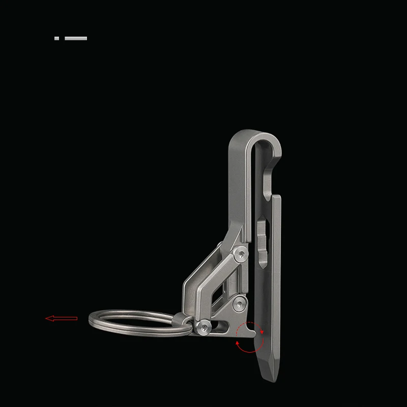 High-End Titanium Alloy Multifunctional Keychain Luxury Men Waist Hanging Car Key Chain Key Ring Father Day Gifts