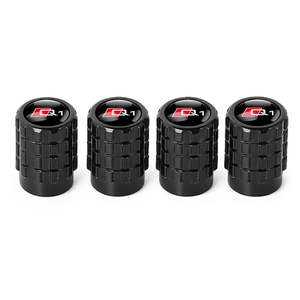 4-Piece Aluminium Gear-Shaped Tire Valve Caps - Stylish Car Accessory
