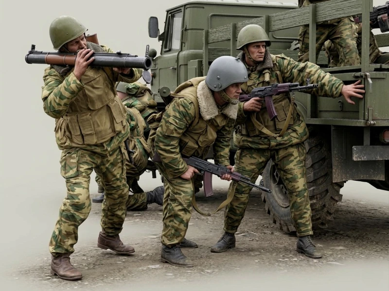 1/16 스케일 다이캐스트 수지 피규어 모델 키트 러시아 내부군이 적을 조준하고 있다(트럭 없음) 조립되지 않음 도색되지 않음