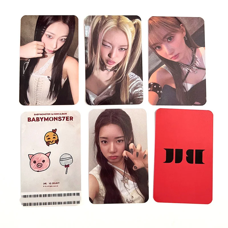 7pcs/set KPOP BABYMONSTER New Girl Group Album BABYMONS7ER LOMO Card AHYEON HARAM RORA PHARITA CHIQUITA RUKA Postcard Photo Card