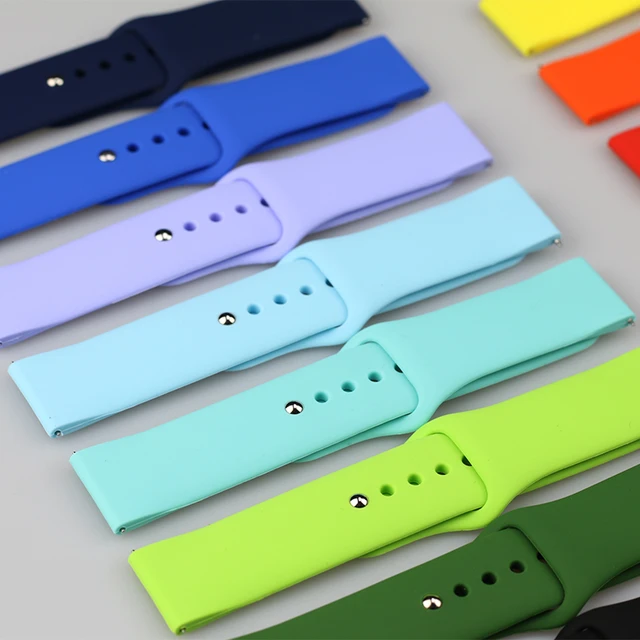 Pulseiras de Silicone Coloridas e Confortáveis para Smartwatches