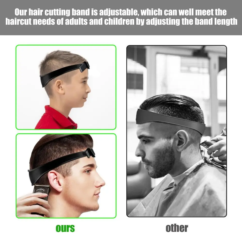DIY Haircuts Curved Silicone Haircut Band Neckline Guide Shaping Styling Styler Ruler for Men Adjustable Hair Styling Tool