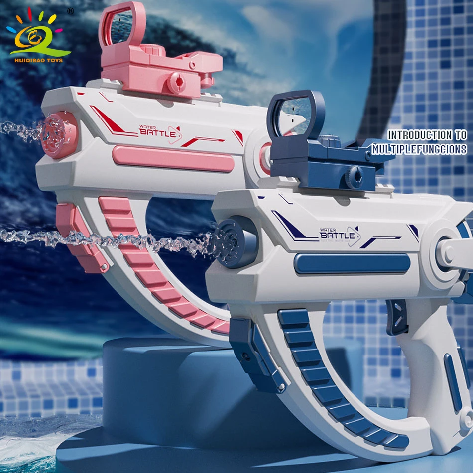 

Space Electric Auto Repeater Water Gun Cannon Toys Summer Outdoor Beach Firing Pistol Shooting Game Fight Toy for Children Gifts