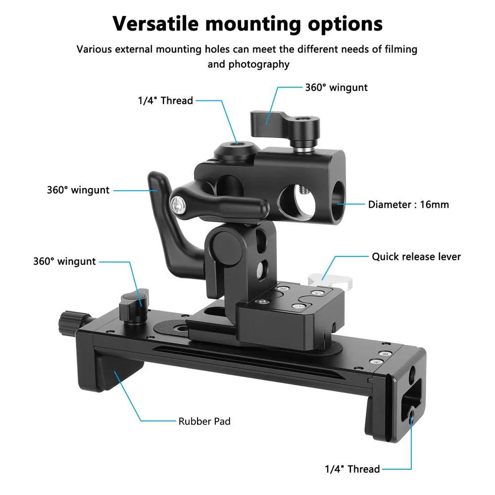 Mobile Phone Tablet Universal Holder Bracket with 360° Rotation Pan For C-stand
