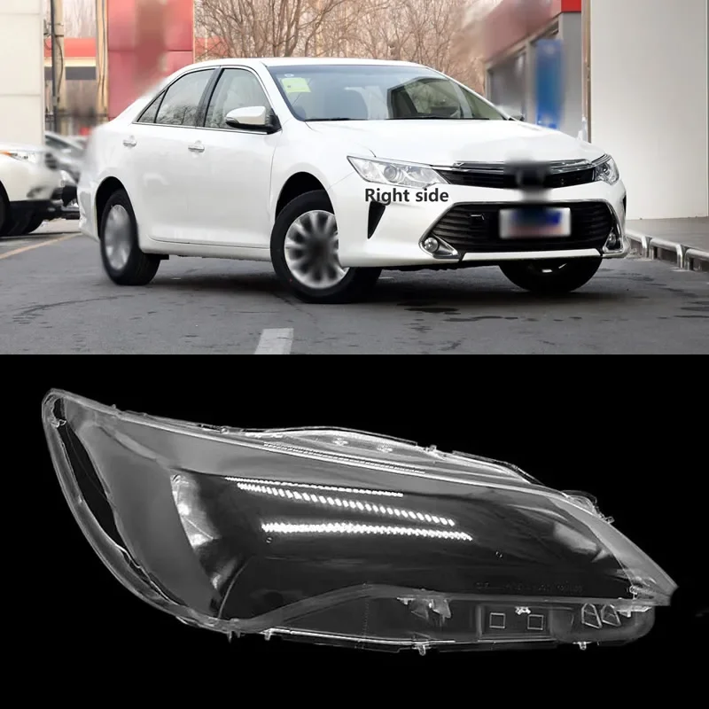 

Car Front Headlight Cover Lens Glass Headlamps Transparent Lampshade Masks For Toyota Camry 15-17