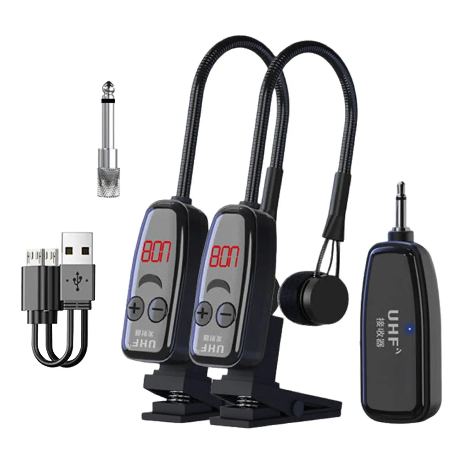 Saxophone Microphone Handheld UHF Mic for Voice Amplifier Trumpet Clarinets Saxophone Microphone Handheld UHF Mic for Voice Amplifier Trumpet Clarinets
