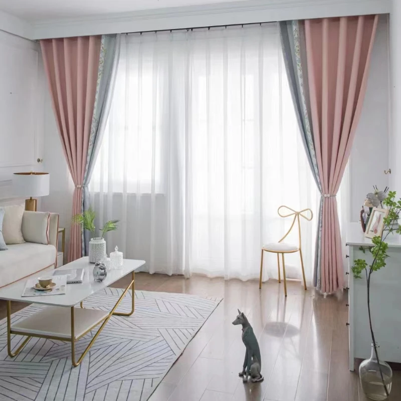 2 Panels European-style Luxury Curtains For Living Room Bedroom Thickened Simple Blackout Curtain Finished Custom Window Drapes