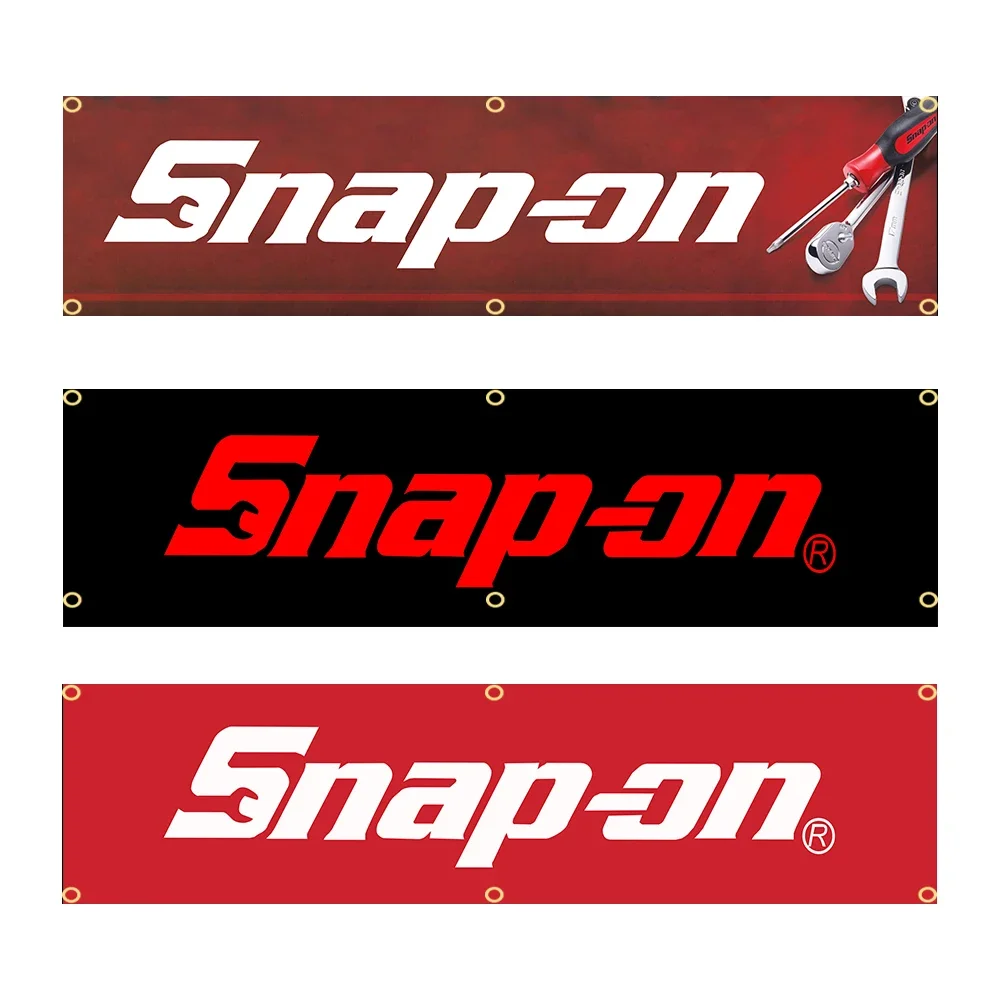 

60X240cm Snap on Tools Banner Car Flag Polyester Printed Garage or Outdoor Decoration Tapestry