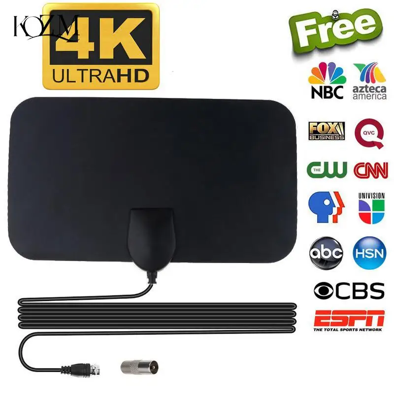 

Digital TV Antenna Booster Hign Gain High Definition Aerial HD Flat Indoor Active Aerial For Car Antenna RV Travel Smart TV