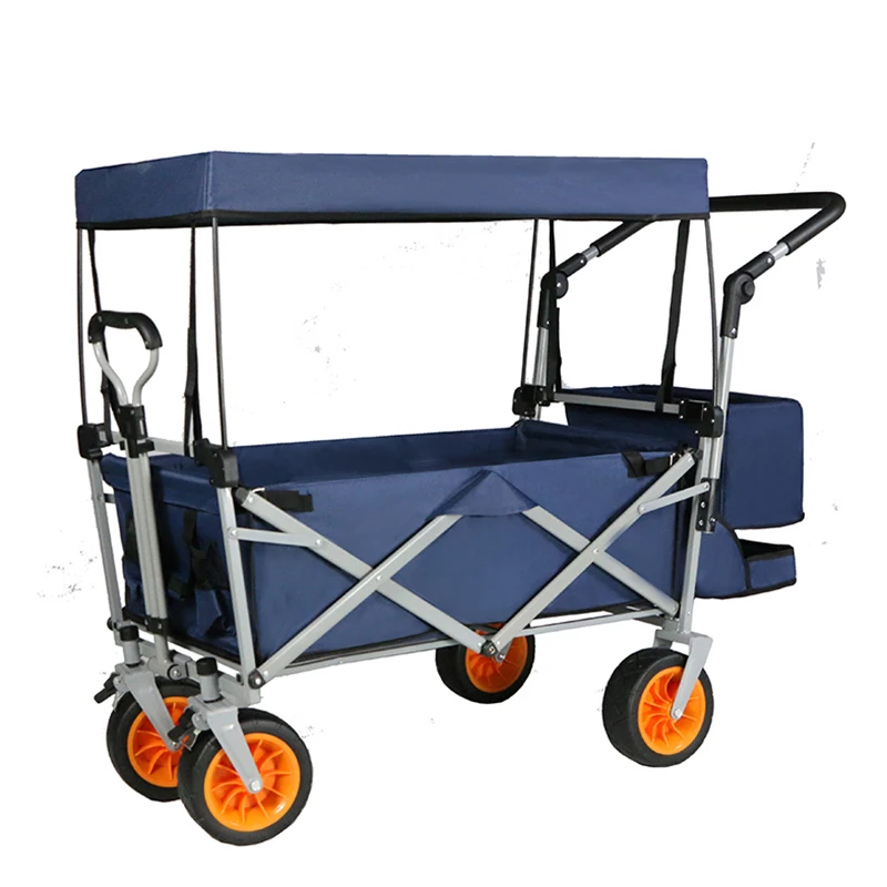 Carrello A Pianale Pieghevole Transpallet Portatile Carico 90Kg Piccolo Rimorchio Immondizia Riciclaggio Carrello Tpr Grande Ruota