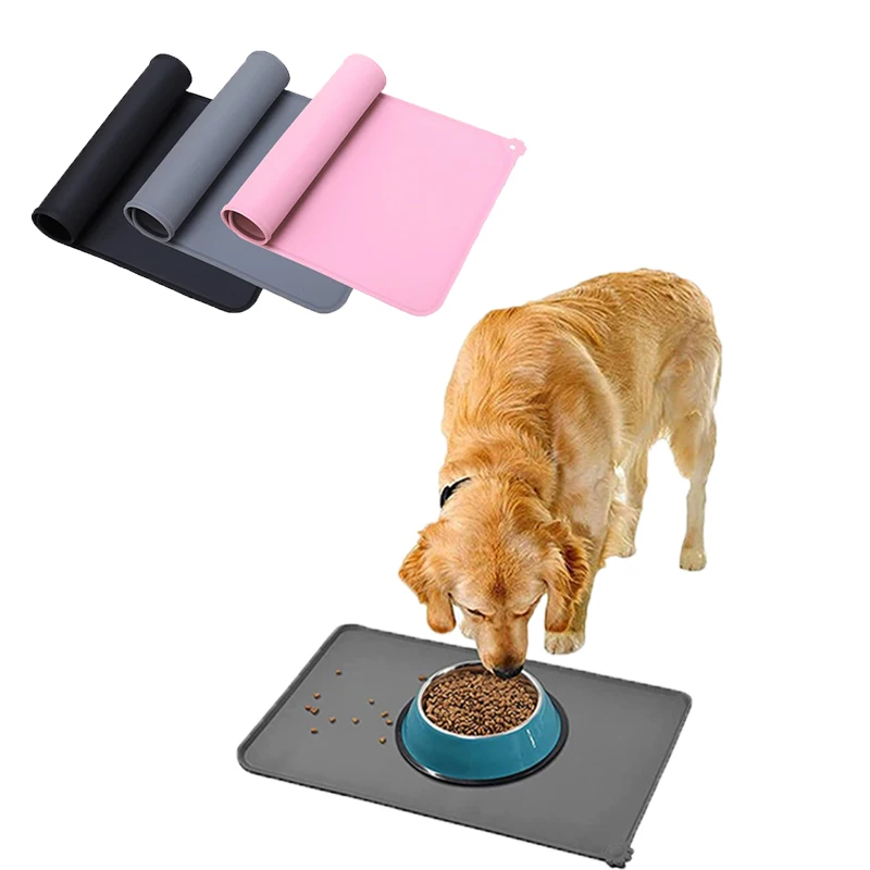 Waterproof Pet Mat for Dog Cat Silicone Non-Stick Pad Puppy Food Pad Bowl Drinking Mat Kittens Feeding Placemat Easy Washing