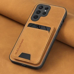 Luxury Leather Wallet Phone Case with Card Slot and Stand Feature - Samsung Galaxy Note10 (Orange)