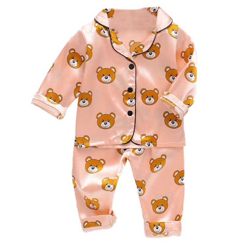 Children's Pajamas Set Spring Baby Boy Girl Clothes Casual Sleepwear Set Kids Cartoon Tops + Pants 2Pieces Toddler Clothing Sets kids clothing set
