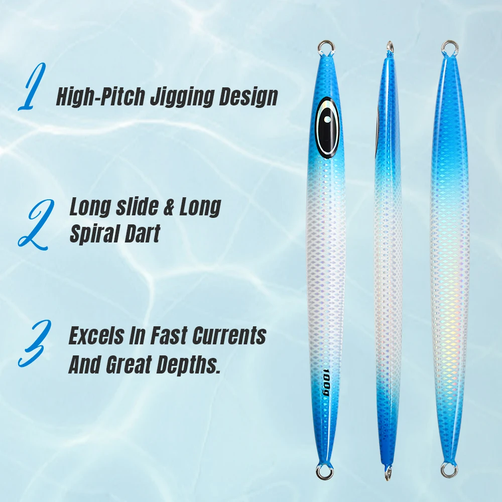 JIGGING PRO 100g 150g 200g 250g 300g 400g Tiefsee Boot Angeln Köder große Vertikale Metall Jigs Schnell Sinkende Künstliche Köder – Detail 4