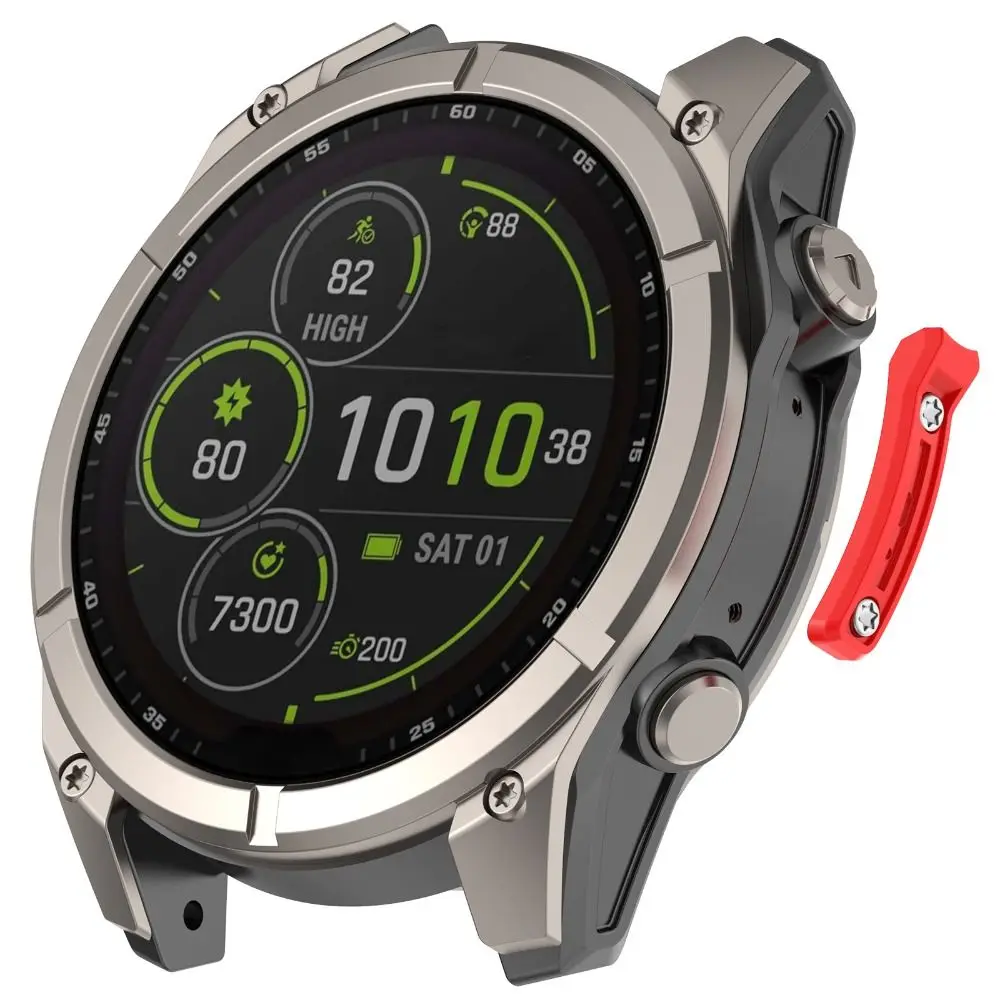 Ersatz-Uhren-Stoßschutzstreifen, dekorativer Anti-Kollisionsstreifen aus Metall, leicht, für Garmin Fenix ​​8/Tactix 8/Quatix 8/Fenix ​​8Pro – Detail 4