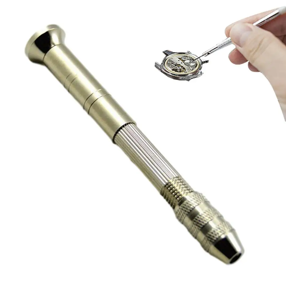Pin Vise Drill Bits Swivel Head Pin Vise Ergonomic Handle Professional Precise Multipurpose Hand Vise For DIY Hairpin Keychain