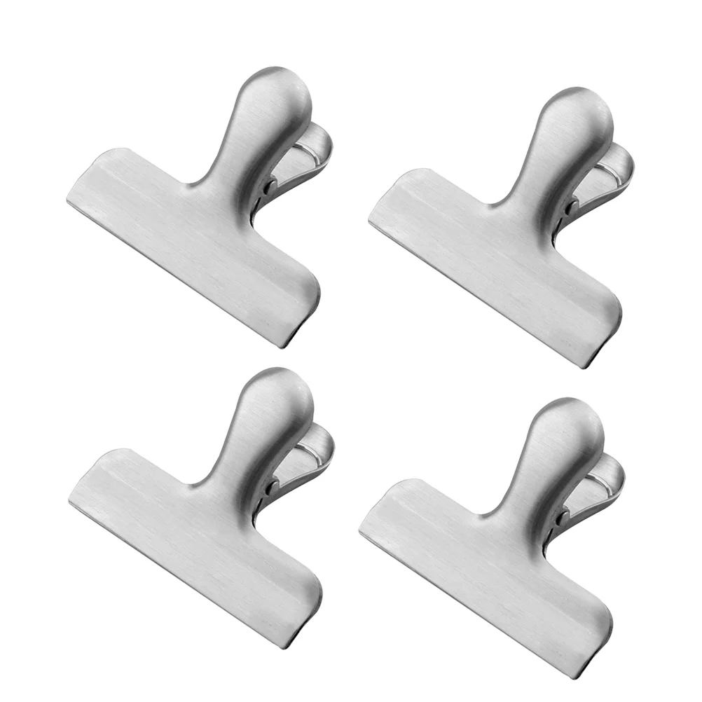 

10 шт. 3-дюймовые зажимы для мешков из нержавеющей стали, сверхпрочные зажимы для пищевых мешков, прочные герметичные захваты, инструменты для офиса, кухни, дома